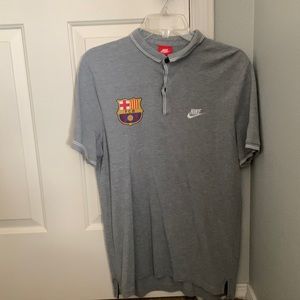 Grey Barcelona large polo. Bought at Camp Nou in Barcelona